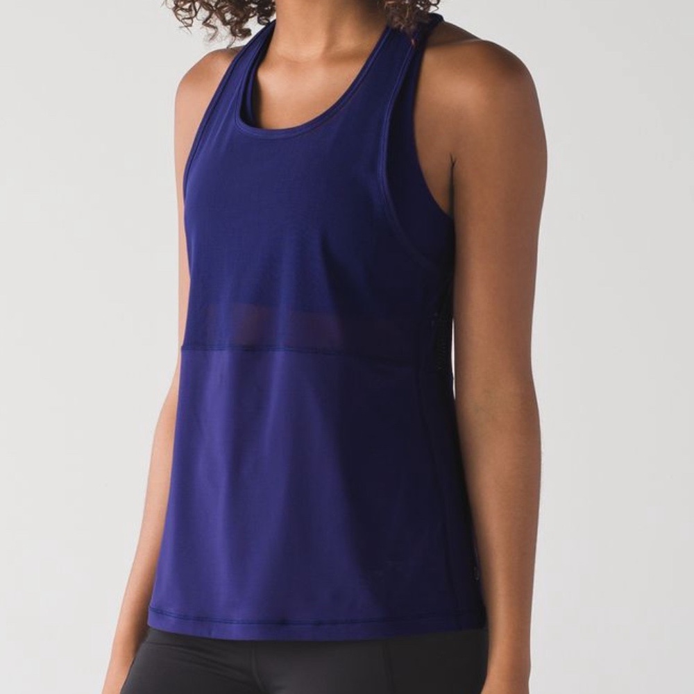 Lululemon Fast As Light 2-In-1 Tank Emperor Blue